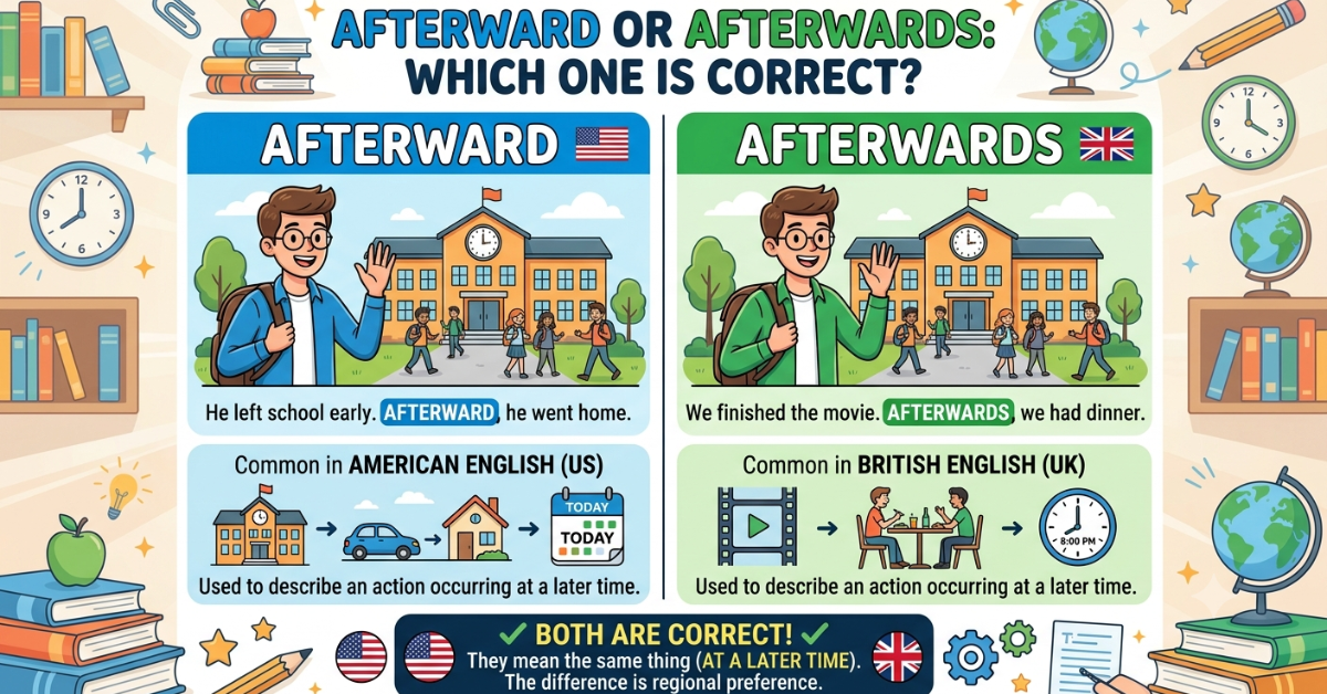 Afterward or Afterwards: Which One Is Correct?