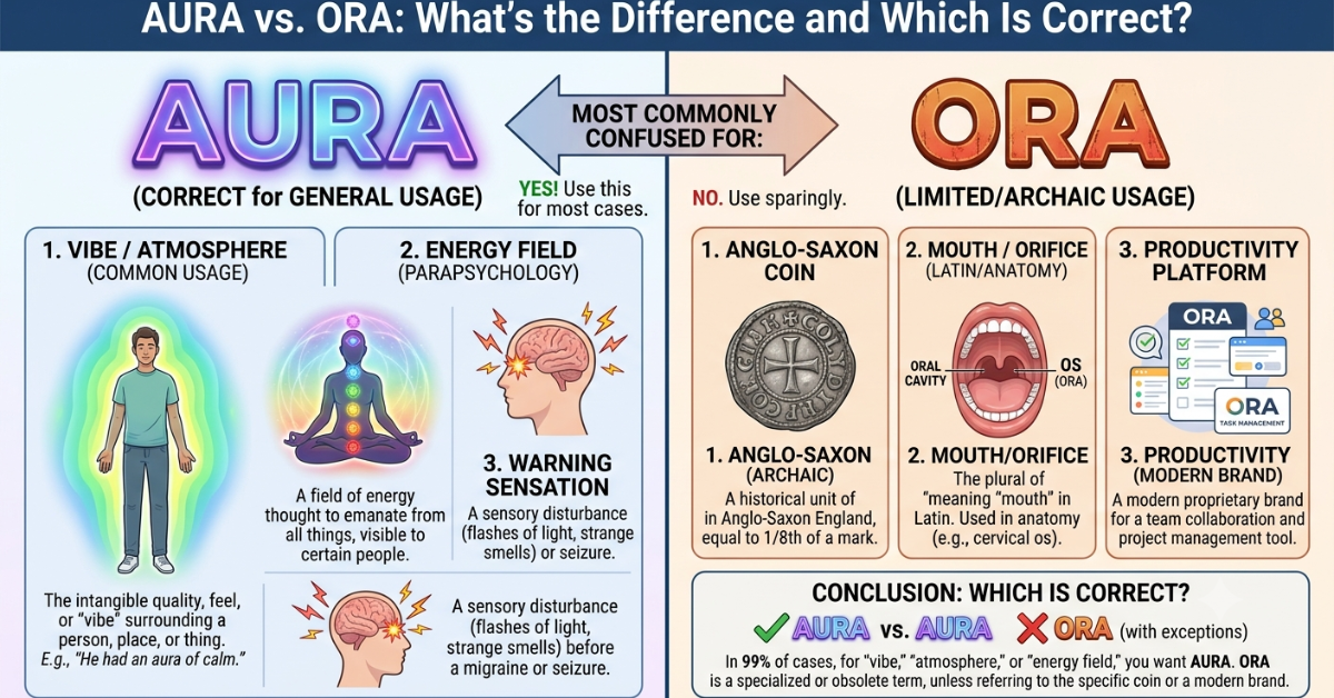 Aura vs Ora: What's the Difference and Which Is Correct?