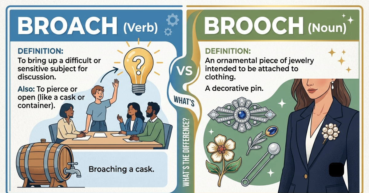 Broach vs Brooch: What's the Difference?