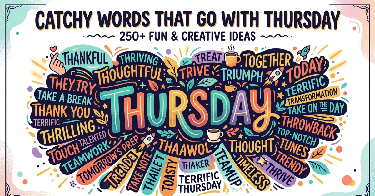 Catchy Words That Go With Thursday: 250+ Fun & Creative Ideas