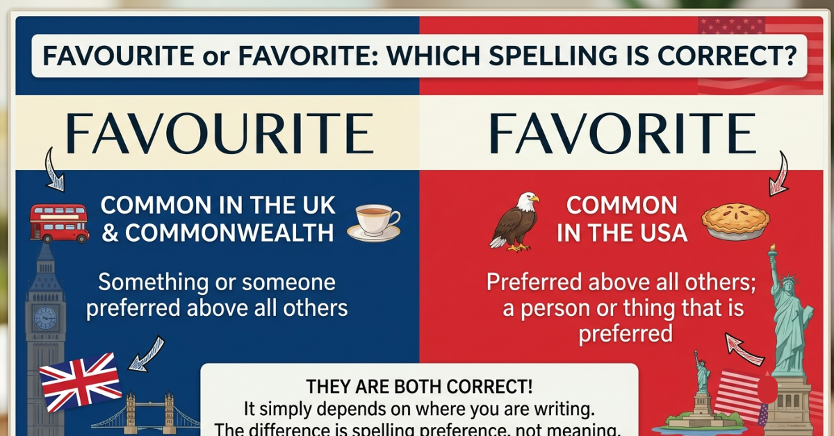 Favourite or Favorite: Which Spelling Is Correct?