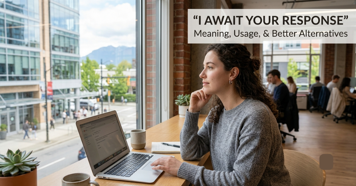 I Await Your Response: Meaning, Usage & Better Alternatives
