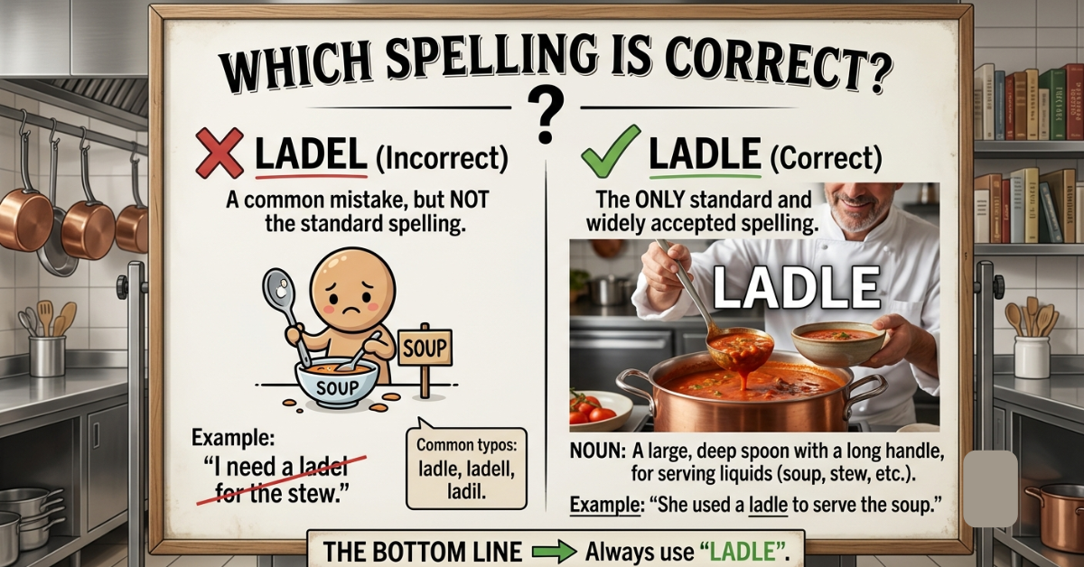 Ladel or Ladle: Which Spelling Is Correct?
