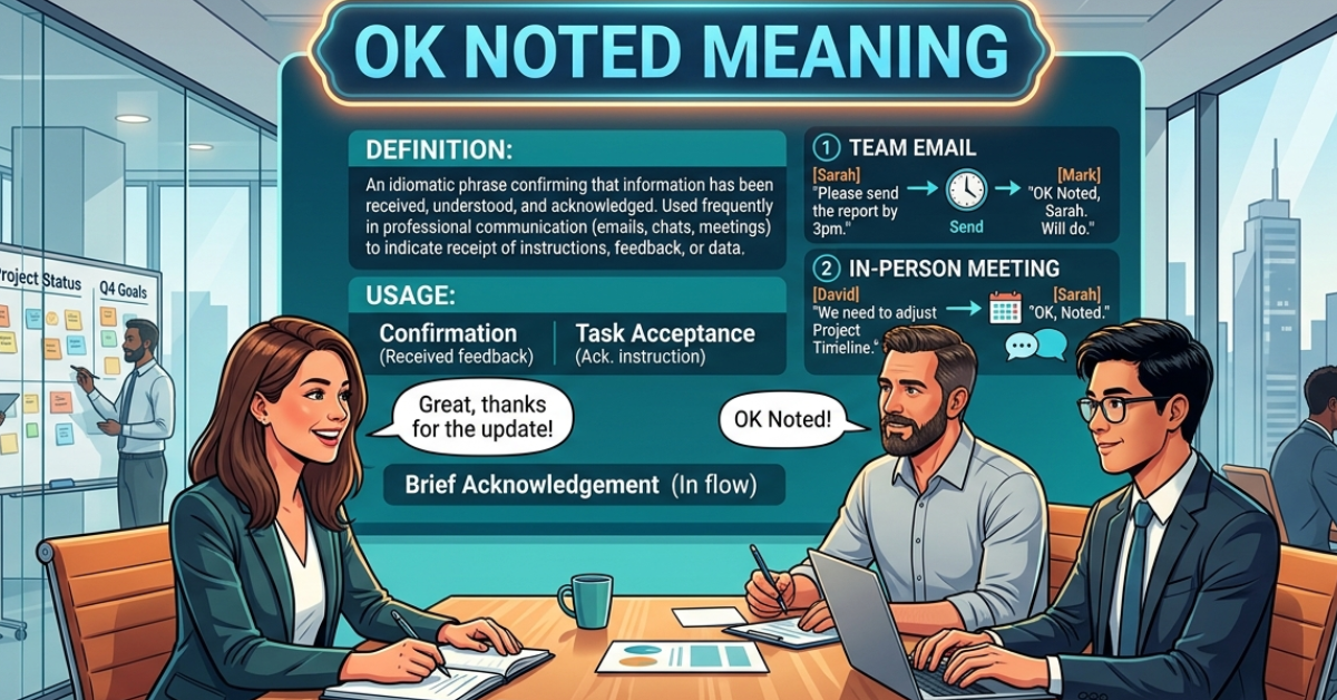 OK Noted Meaning: Definition, Usage & Professional Examples