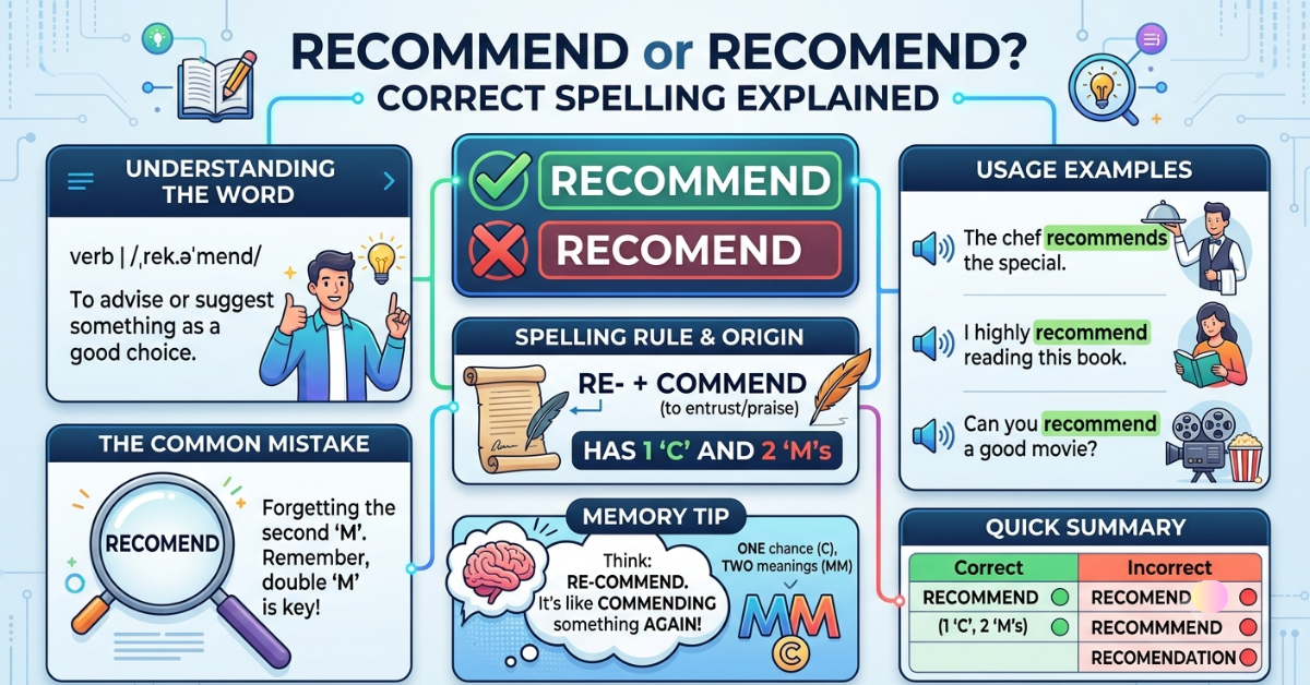 Recomend or Recommend? Correct Spelling Explained