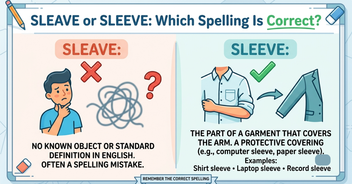 Sleave or Sleeve: Which Spelling Is Correct?