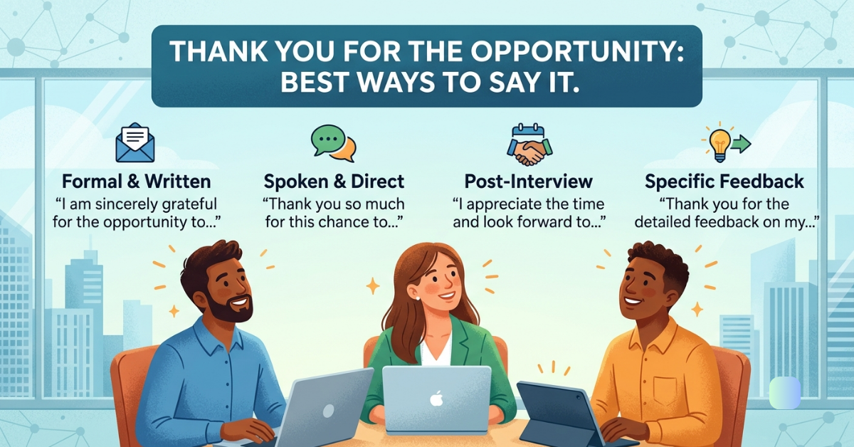Thank You for the Opportunity: Best Ways to Say It