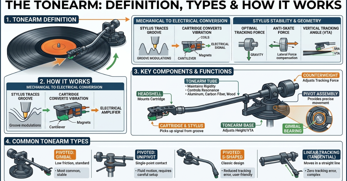 Tonearm Meaning: Definition, Types & How It Works