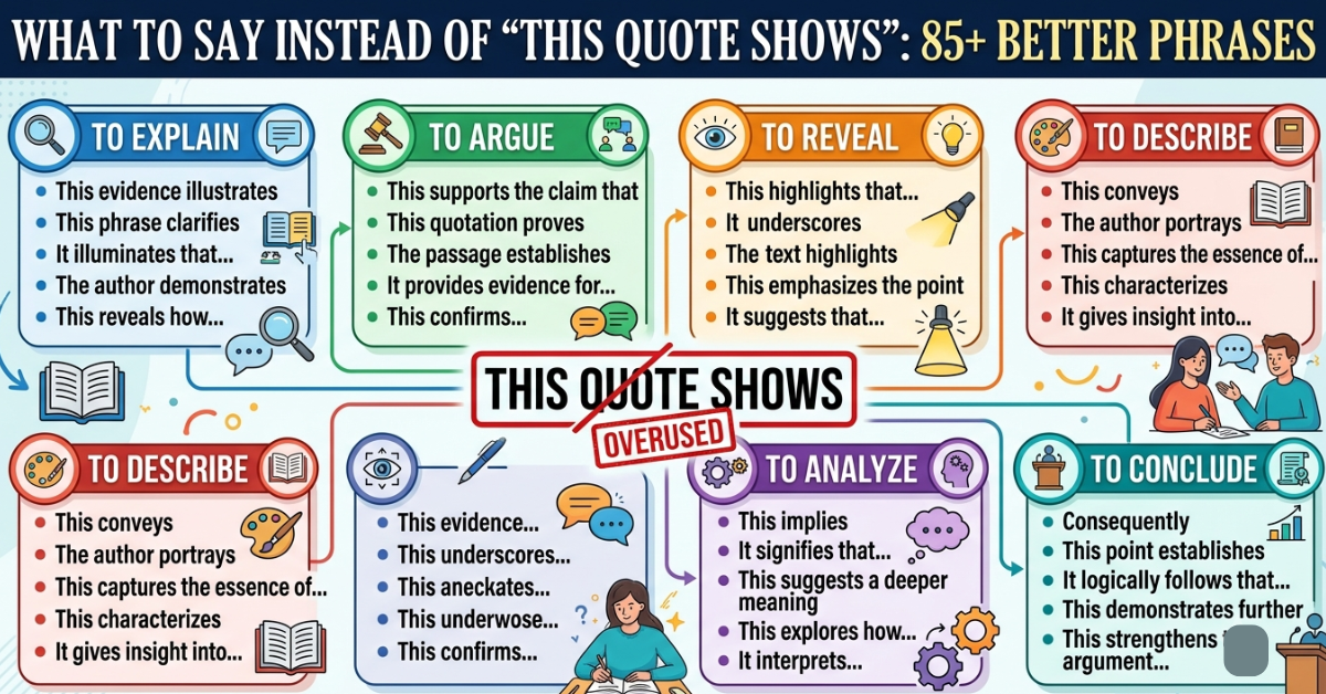 What to Say Instead of This Quote Shows: 85+ Better Phrases