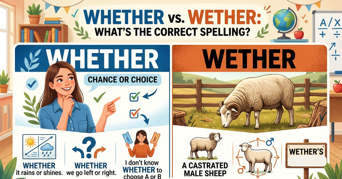 Whether or Wether: What's the Correct Spelling?